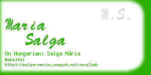 maria salga business card